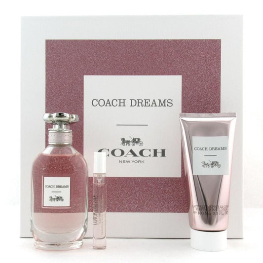 Coach Dreams 3-Piece Gift Set for Women (3 Oz EDP, Mini EDP & Body Lotion)