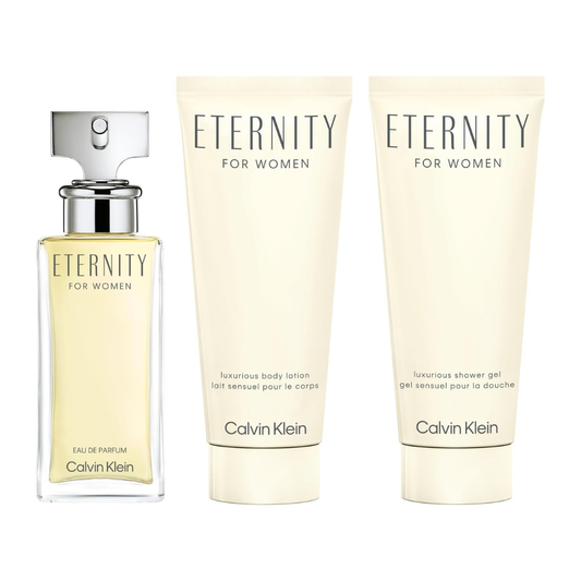 Calvin Klein Eternity for Women 3-Piece Gift Set – Eau de Parfum, Body Lotion & Body Wash
