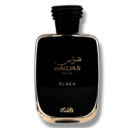 Rasasi Hawas Black Eau De Parfum Spray for Men - 3.4 oz