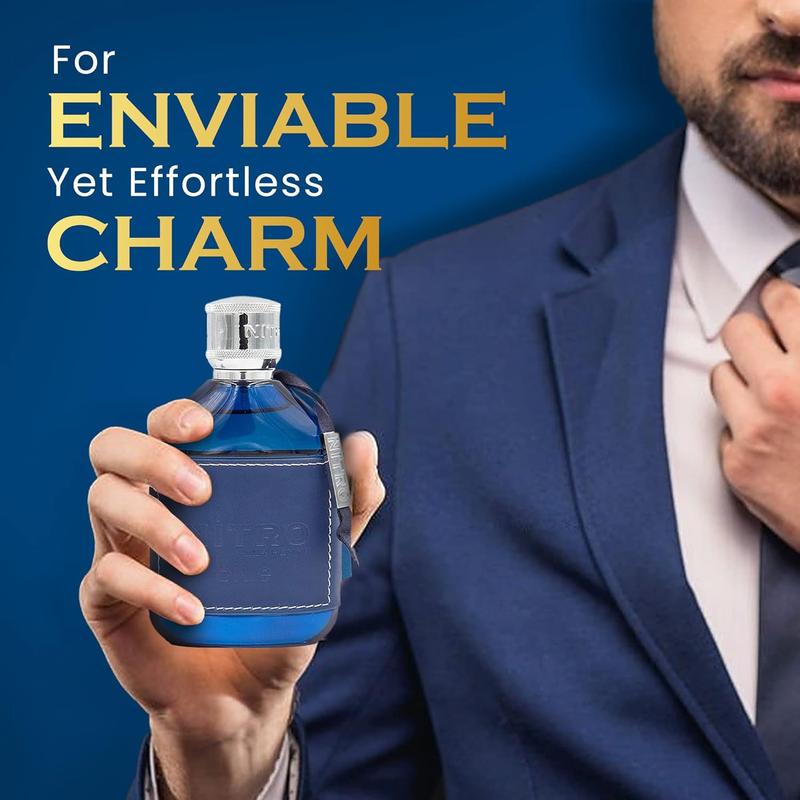 Dumont Nitro Blue Eau De Parfum Scent for Men - 3.4 oz / 100 ml