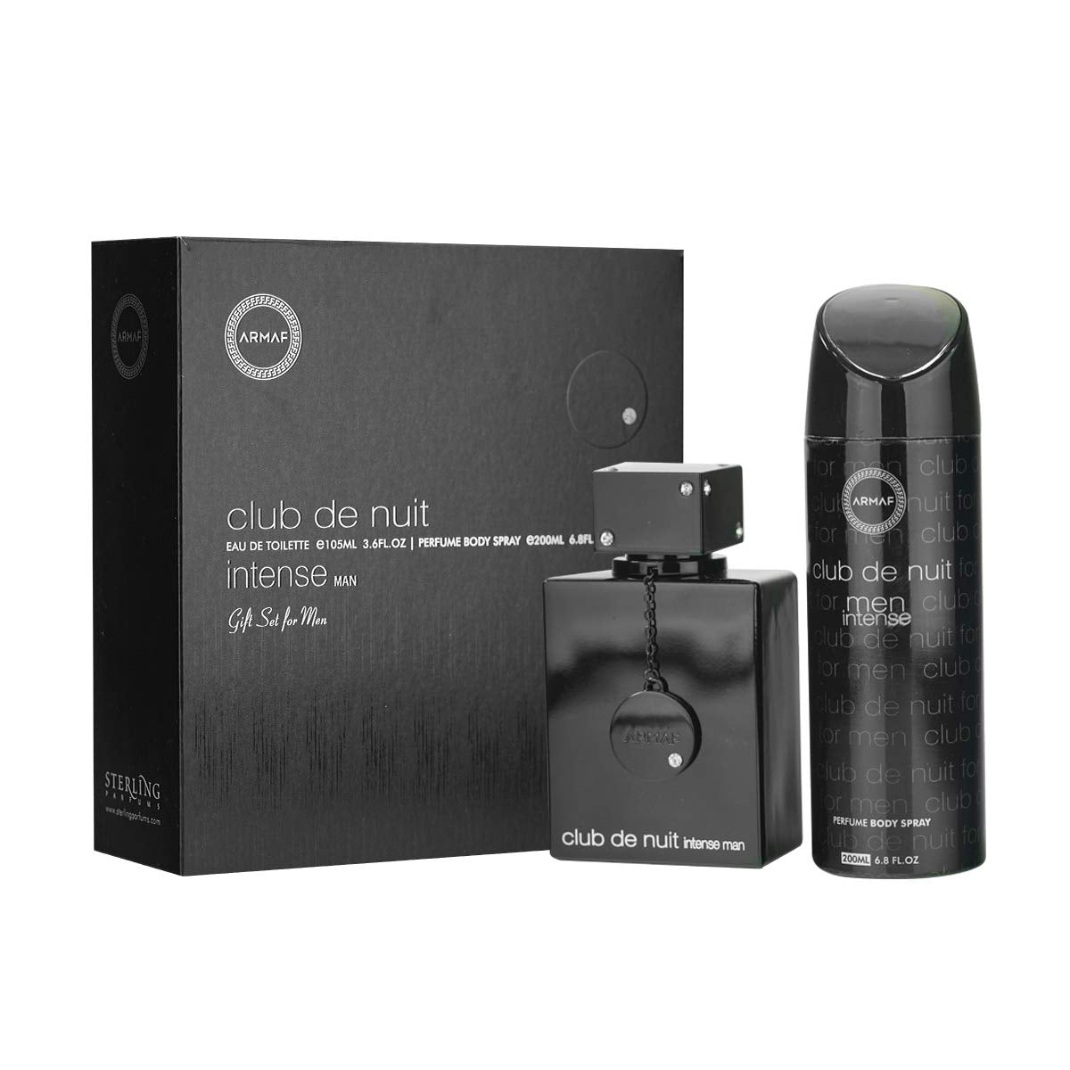 Armaf Club De Nuit Intense 2-Pcs Gift Set for Men - (3.6 oz EDT Spray + 6.8 oz Body Spray)