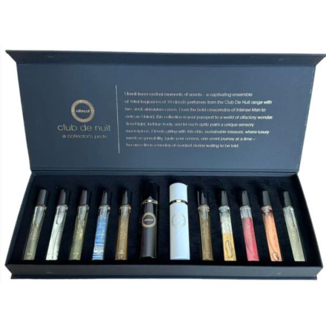 Armaf Club de Nuit Discovery Gift Set - 10 Club de Nuit Perfumes (0.3 oz/ 10 ml each)