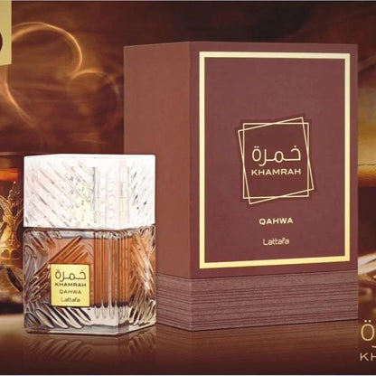 Lattafa Khamrah Qahwa EDP Perfume Unisex Spray 3.4 oz