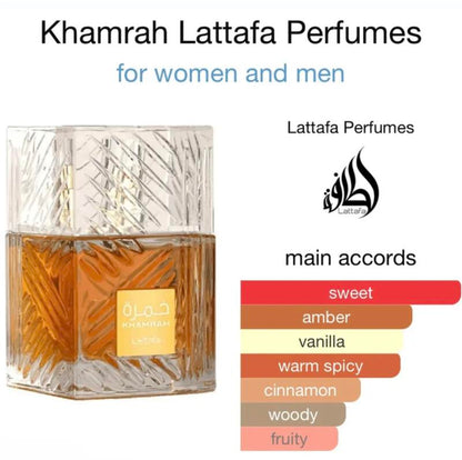 Lattafa Khamrah Eau de Parfum Spray Unisex - 3.4 oz