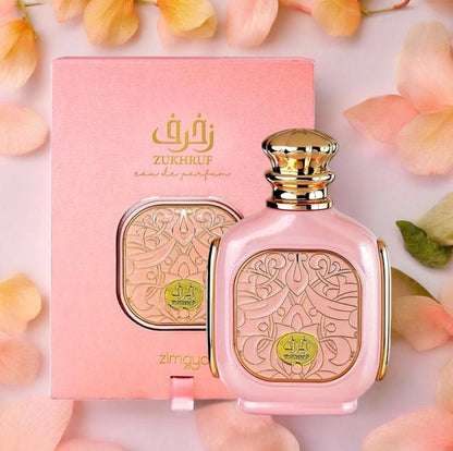 Zimaya Zukhruf Pink Eau De Parfum Spray for Women - 3.4 oz / 100 ml Fragrance Perfume