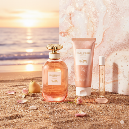 Coach Dreams Sunset Gift Set for Women (3.0 oz EDP + 3.3 oz Lotion + 0.25 oz Mini)