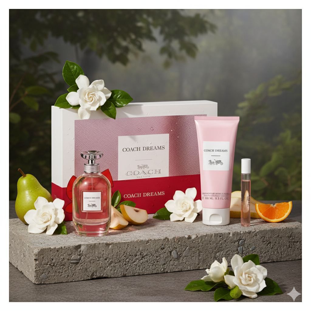 Coach Dreams Gift Set for Women (3.0 oz EDP + 3.3 oz Lotion + 0.25 oz Mini)