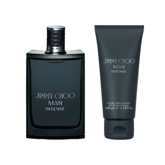 Jimmy Choo Man Intense Gift Set for Men | Amber Spicy Cologne with EDT & Aftershave Balm