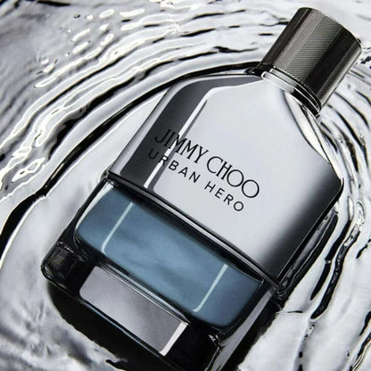 Jimmy Choo Urban Hero Gift Set for Men | Woody Spicy Cologne with EDT, Travel Spray & Aftershave Balm