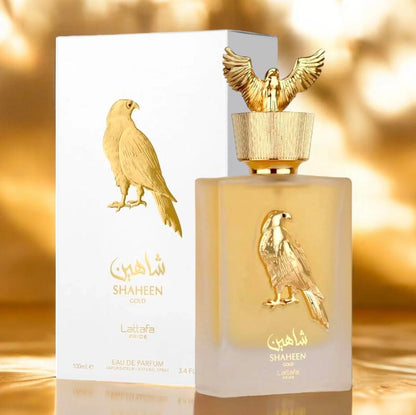 Lattafa Shaheen Gold for Unisex Eau de Parfum Spray - 3.4 oz