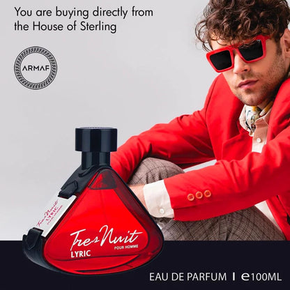 Armaf Tres Nuit Lyric Eau de Parfum Spray for Men - 3.4 oz