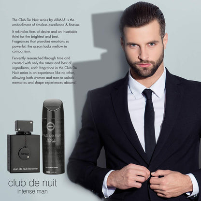 Armaf Club De Nuit Intense 2-Pcs Gift Set for Men - (3.6 oz EDT Spray + 6.8 oz Body Spray)