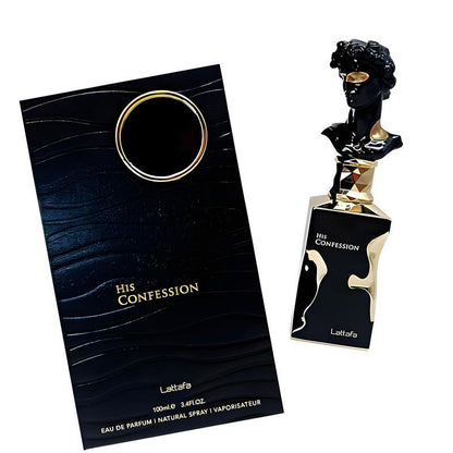 Lattafa His Confession Eau de Parfum Spray for Men - 3.4 oz / 100 ml
