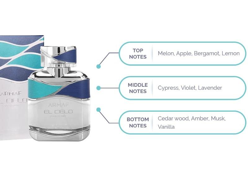 Armaf El Cielo Pour Homme for Men Eau de Parfum Spray - 3.4 oz