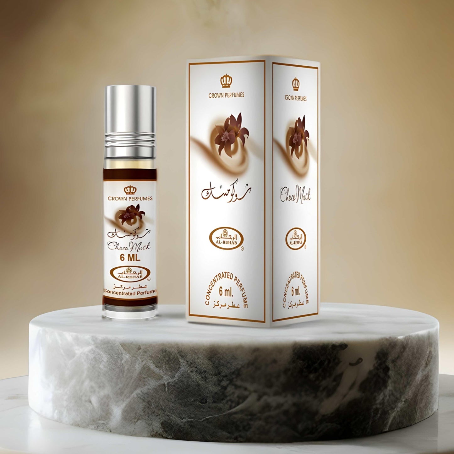 Choco Musk Concentrated Perfume Oil Roll-On by Al Rehab - 0.2 oz / 6 ml Fragrance Vanilla