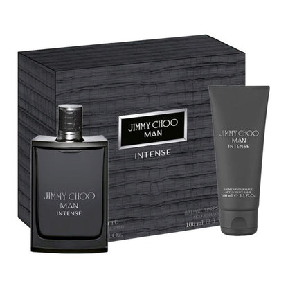 Jimmy Choo Man Intense Gift Set for Men | Amber Spicy Cologne with EDT & Aftershave Balm