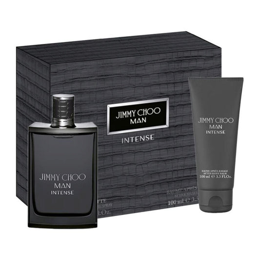 Jimmy Choo Man Intense Gift Set for Men | Amber Spicy Cologne with EDT & Aftershave Balm